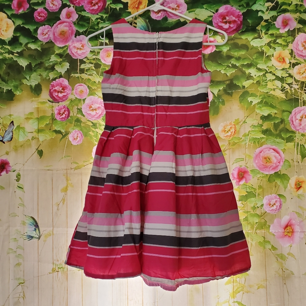 Children place stripes flare Aline dress